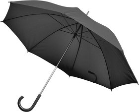 Зонт-трость с пластиковой ручкой, механический; черный; D=103 см; 100% полиэстер 190 T (H7425/35)