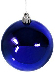 Шар новогодний Gloss, диаметр 8 см., пластик, синий (H61000/24)