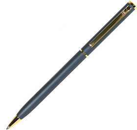 H1101/24 - SLIM, ручка шариковая, синий/золотистый, металл