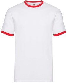 Футболка "Ringer T", белый с красным, 100% х/б, 160 г/м2 (H611680.WM)