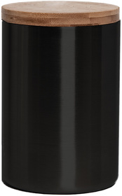 Термокружка BAMBOO с крышкой, 350мл. черный, нержавеющая сталь, бамбук
