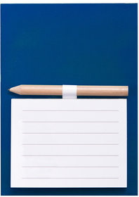 Блокнот с магнитом YAKARI, 40 листов, карандаш в комплекте, синий, картон