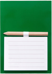 Блокнот с магнитом YAKARI, 40 листов, карандаш в комплекте, зеленый, картон