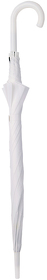 Зонт-трость с пластиковой ручкой, полуавтомат; белый; D=103 см; нейлон (H7425_A/01)