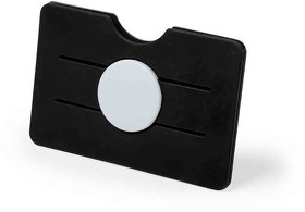 Картхолдер - держатель для телефона TISSON, чёрный, 8,8*5,6*0,5см. Пластик
