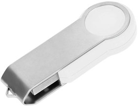 USB flash-карта "Swing" (4Гб),,белая,6х2,3х1см,металл,пластик (H19308_4Gb/01)