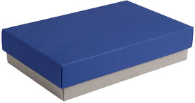 Коробка подарочная CRAFT BOX, 17,5*11,5*4 см, серый, синий, картон 350 гр/м2 (H32006/29/24)