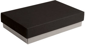 Коробка подарочная CRAFT BOX, 17,5*11,5*4 см, серый, черный, картон 350 гр/м2