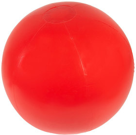 H343261/08 - Мяч пляжный надувной; красный; D=40-50 см, не накачан, ПВХ