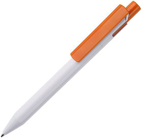 Ручка шариковая Zen, белый/оранжевый, пластик