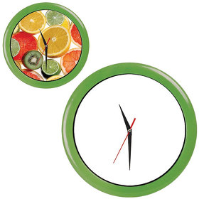 Часы настенные "ПРОМО" разборные ; зеленый яркий,  D28,5 см; пластик (H22000/18)