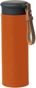 H40005/06 - Термос вакуумный STRIPE, оранжевый, нержавеющая сталь, 450 мл