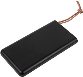 Универсальный аккумулятор STRAP (10000mAh), черный с коричневым, 6,9х13,2х1,5 см, пластик, шт
