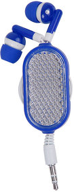 Наушники со светоотражателем и держателем RASUM, синий, 2х8,6х2,6 см, пластик