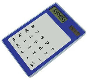 Калькулятор "Touch Panel"; 8х12х0,6 см; пластик; тампопечать (H11506)