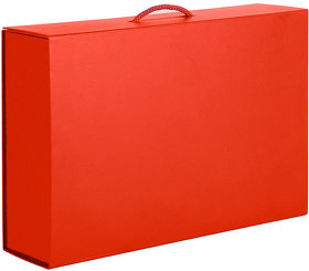 Коробка складная подарочная, 37x25x10cm, кашированный картон, красный (H21065/08)