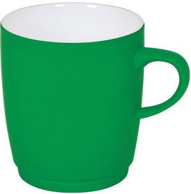 Кружка "Soft" с прорезиненным покрытием, зеленая, 350 мл, фарфор (H22500/15)