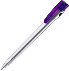 H399/62 - KIKI SAT, ручка шариковая, фиолетовый/серебристый, пластик