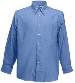 Рубашка "Long Sleeve Oxford Shirt", синий, 70% х/б, 30% п/э, 135 г/м2 (H651140.RC)
