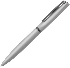FRANCISCA, ручка шариковая, серебристый/вороненая сталь, металл, пластик, софт-покрытие