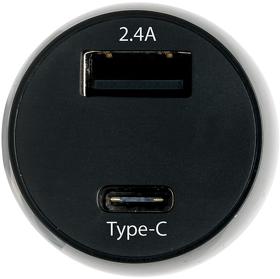 Автомобильное зарядное устройство Type-C, черный