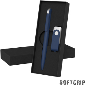 Набор ручка + флеш-карта 8 Гб в футляре, покрытие softgrip (E6971-21/8Gb)