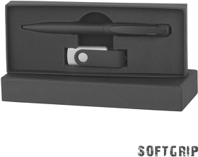 Набор ручка + флеш-карта 16 Гб в футляре, покрытие softgrip (E6988-3/3S/16Gb)