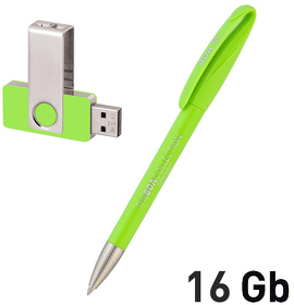 Набор ручка + флеш-карта 16Гб в футляре (E70175-63/16Gb)
