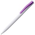 P5522.67 - Ручка шариковая Pin, белая с фиолетовым