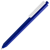 P11583.46 - Ручка шариковая Pigra P03 Mat, темно-синяя с белым