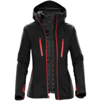 Куртка-трансформер женская Matrix, черная с красным (P11632.35)