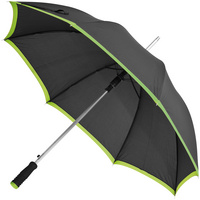 Зонт-трость Highlight, черный с зеленым (P13037.39)