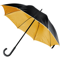 Зонт-трость Downtown, черный с золотистым (P13040.30)
