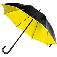 Зонт-трость Downtown, черный с желтым (P13040.38)