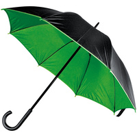 Зонт-трость Downtown, черный с зеленым (P13040.39)