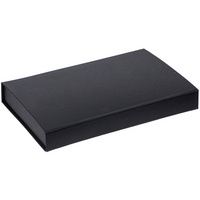 P16205.30 - Коробка Silk с ложементом под ежедневник 13x21 см и ручку, черная