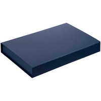 P16206.40 - Коробка Silk с ложементом под ежедневник 13x21 см, флешку и ручку, синяя