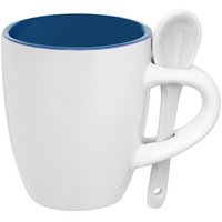 P13138.46 - Кофейная кружка Pairy с ложкой, синяя с белой