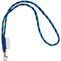 P14006.34 - Шнурок для бейджа Tube Long, черный с синим