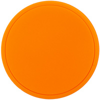 Лейбл из ПВХ Dzeta Round, L оранжевый неон (P15354.22)