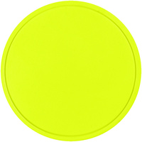 Лейбл из ПВХ Dzeta Round, L, желтый неон (P15354.89)
