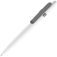 P16199.61 - Ручка шариковая Prodir DS5 TSM Metal Clip, белая с серым
