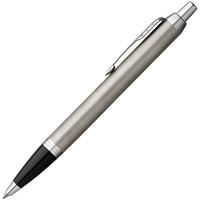 P16616.00 - Ручка шариковая Parker IM Essential Stainless Steel CT, серебристая с черным