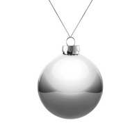 Елочный шар Finery Gloss, 8 см, глянцевый серебристый (P17662.10)