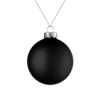 Елочный шар Finery Matt, 8 см, матовый черный (P17663.30)