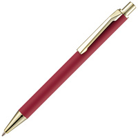 P18324.50 - Ручка шариковая Lobby Soft Touch Gold, красная