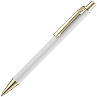 Ручка шариковая Lobby Soft Touch Gold, белая (P18324.60)