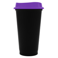 Стакан с крышкой Color Cap Black, черный с фиолетовым (P20996.70)