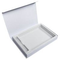 Коробка Silk с ложементом под ежедневник 15х21 см и ручку, серебристая (P13069.10)