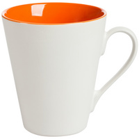 Кружка New Bell матовая, белая с оранжевым (P64811.20)